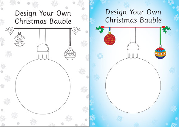 Design Your Own Bauble Template  Free Early Years 