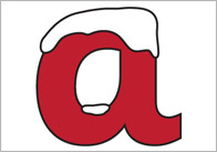 Snow Covered Display Letters
