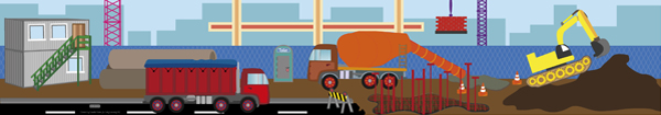 Construction site poster