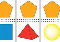 2D & 3D Shape Domino Cards