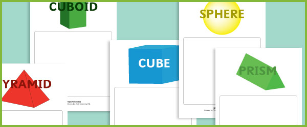 3d shape templates free early years primary teaching resources
