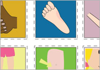 Parts Of The body Bingo Cards