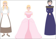 Cinderella Character Cut-Outs / Stick Puppets