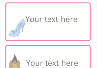 Cinderella Editable Peg Name Labels