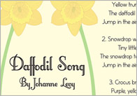 Illustrated Daffodil Song Sheet