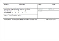 EYFS Long Observation Template