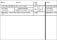 EYFS Short Observation Template