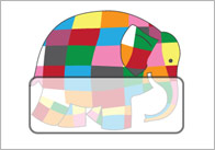 Elmer the Elephant Self-Registration Labels