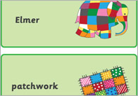 Elmer the Elephant Flashcards