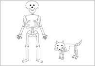 Funny Bones Themed Stick Puppets