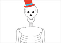Funny Bones Moving Skeleton Cut-Out