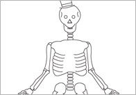 Funny Bones Colouring Sheets