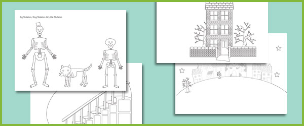 Early Learning Resources Funny Bones Colouring Sheets