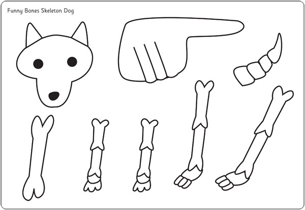 Funny Bones Moving Dog Cut-Out Poster  Free Early Years 