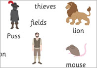 Puss in Boots Word Mats
