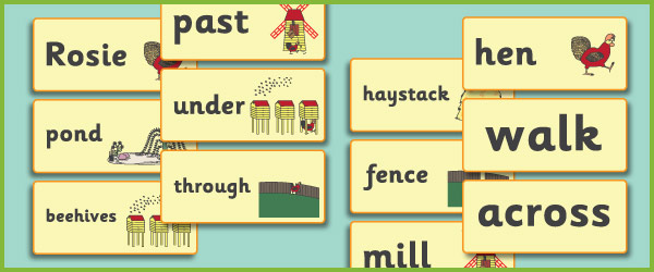 Rosie's Walk Word Flashcards