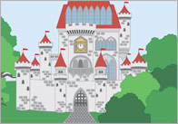 Snow White Small World Backdrop