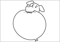 The Blue Balloon Colouring Sheets