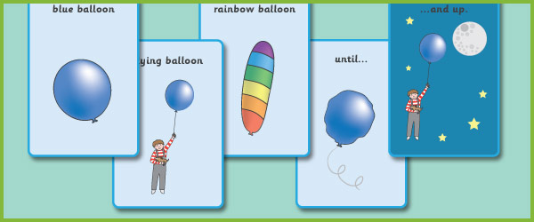 The Blue Balloon Story Sequencing Cards
