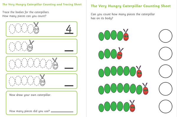 Chi tiết hoạt động đi kèm sách: The Very Hungry Caterpilar (Ảnh: Early Learning HQ)