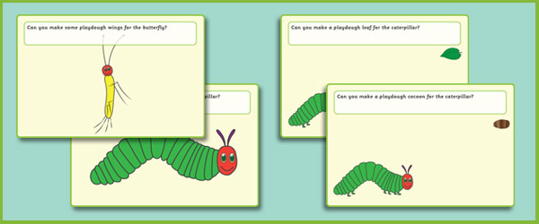 The Very Hungry Caterpillar play dough mats 3