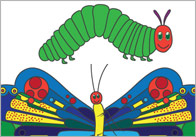 The Very Hungry Caterpillar Stick Puppets