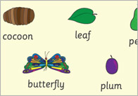 The Very Hungry Caterpillar Word Mats