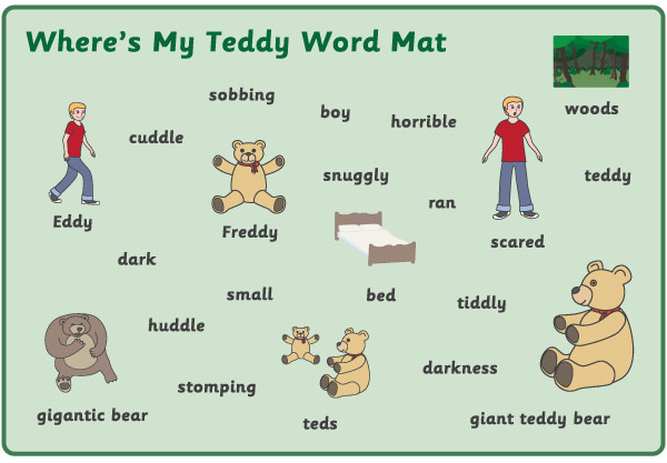 Wheres my teddy Word mats 3