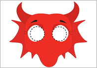 Red Dragon, White Dragon Role Play Masks