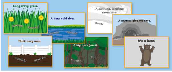 Bear Hunt Story Sequencing Flashcards