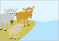 Three Billy Goats Gruff Playdough Mats