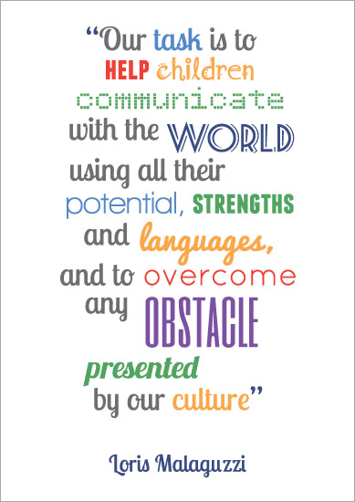 Early Learning Resources Inspirational Quotation Poster: Loris Malaguzzi 4