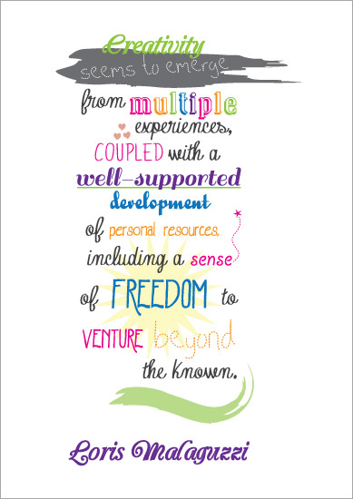 Inspiration Quotation Poster: Loris Malaguzzi 5 Free Inspiration Quotation Poster: Loris Malaguzzi 5 Free