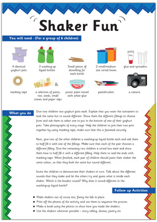 Early Years Craft Activity: Create A Shaker