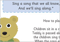 Teddy Sing A Song Game / Activity