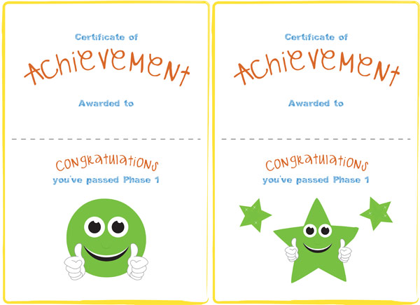 Phase 1 Editable Certificate Free Early Years & Primary Phase 1 Editable Certificate Free Early Years & Primary