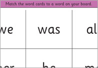 Phase 3: Tricky Words Bingo