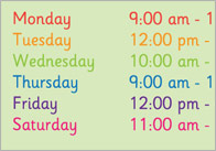 Opening Times Role-Play Poster