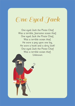 One Eyed Jack – Illustrated Poem  Free Early Years 