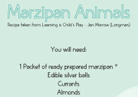 Marzipan Animals Recipe