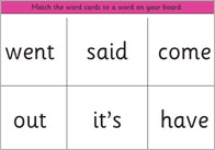 Phase 4: High Frequency Word Bingo