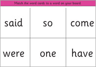 Phase 4: Tricky Words Bingo