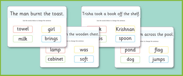 Early Learning Resources Phase 4 Sentence Substitution Mats