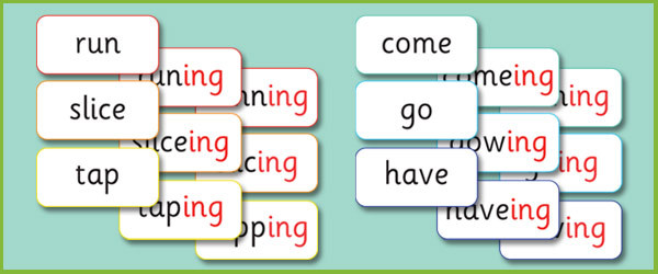 Phase 6 'ing' Suffix Matching Cards