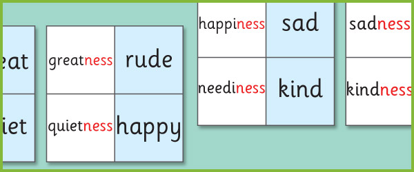 Phase 6 'ness' Suffix Loop Cards