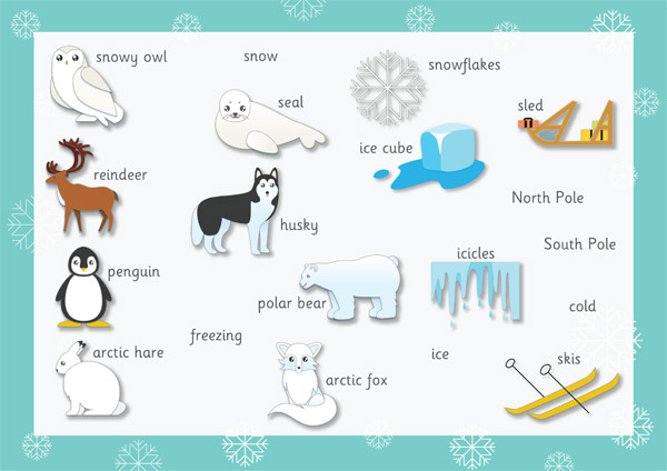 Early Learning Resources Polar Regions Word Mat | Free Teaching Resources