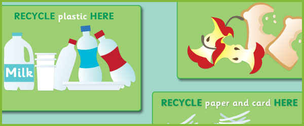 Early Learning Resources Recycling Bin Posters | ELHQ Free Teaching