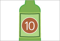 10 Green Bottles Visual Aids / Stick Puppets