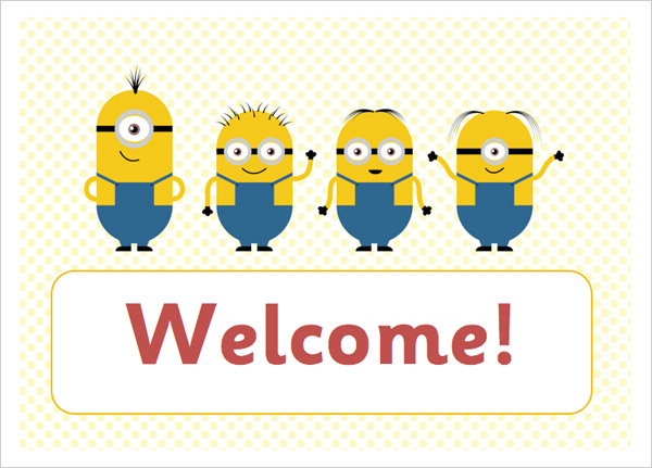 KÃ©ptalÃ¡lat a kÃ¶vetkezÅ‘re: â€žminion welcomeâ€