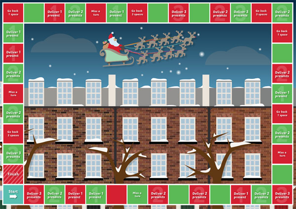 Santa's helper board game